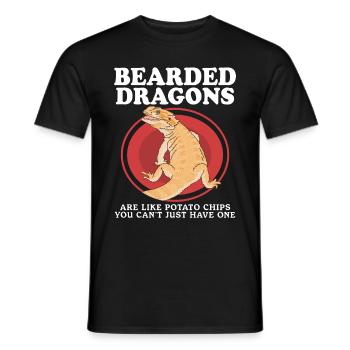 Cadeau reptiles dragons barbus - T-shirt homme - noir - Devant - AI Model Male 178 light (178cm)