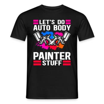 Lackierer Fahrzeuglackierer Airbrush Geschenk - Männer T-Shirt - Schwarz - Vorne - AI Model Male 178 light (178cm)