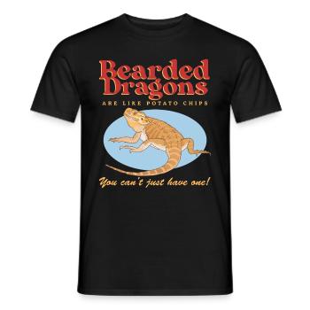 Dragon barbu Reptiles Dragons barbus Cadeau - T-shirt homme - noir - Devant - AI Model Male 178 light (178cm)