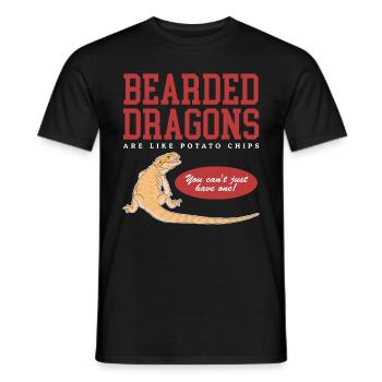 Reptiles dragons barbus | Cadeau dragon barbu - T-shirt homme - noir - Devant - AI Model Male 178 light (178cm)