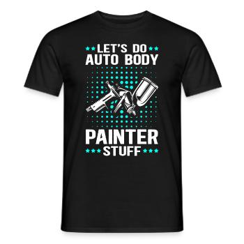 Fahrzeuglackierer Lackierer Airbrush Geschenk - Männer T-Shirt - Schwarz - Vorne - AI Model Male 178 light (178cm)