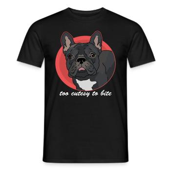 Französische Bulldogge | French Bulldog Geschenk - Männer T-Shirt - Schwarz - Vorne - AI Model Male 178 light (178cm)