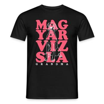 Magyar Vizsla Grandma | Dog Owner Gift - Men's T-Shirt - black - Front - AI Model Male 178 light (178cm)