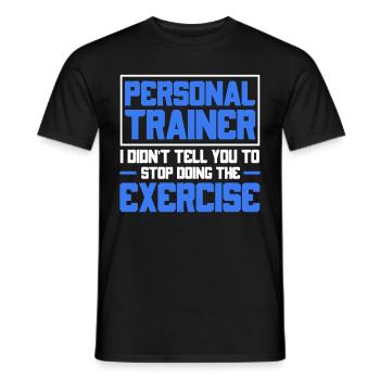 Fitness Workout Motivation Personal Trainer - Men's T-Shirt - black - Front - AI Model Male 178 light (178cm)