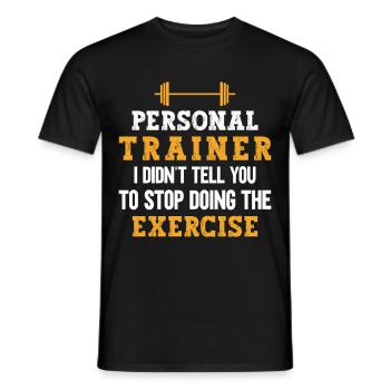 Fitness Workout Motivation Personal Trainer - Men's T-Shirt - black - Front - AI Model Male 178 light (178cm)