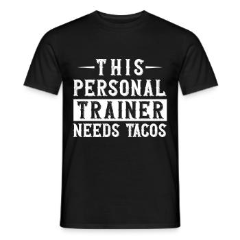 Fitness Workout Motivation Personal Trainer - Men's T-Shirt - black - Front - AI Model Male 178 light (178cm)