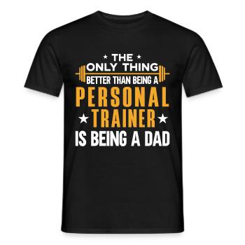 Fitness Workout Motivation Personal Trainer - Men's T-Shirt - black - Front - AI Model Male 178 light (178cm)