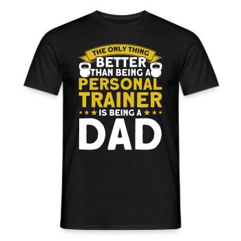 Fitness Workout Motivation Personal Trainer - Men's T-Shirt - black - Front - AI Model Male 178 light (178cm)