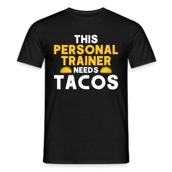 Fitness Workout Motivation Personal Trainer - Men's T-Shirt - black - Front - AI Model Male 178 light (178cm)