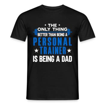 Fitness Workout Motivation Personal Trainer - Men's T-Shirt - black - Front - AI Model Male 178 light (178cm)