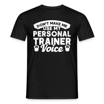 Fitness Workout Motivation Personal Trainer - Men's T-Shirt - black - Front - AI Model Male 178 light (178cm)
