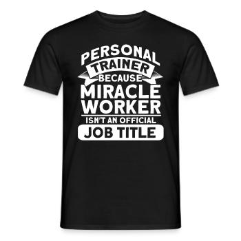 Fitness Workout Motivation Personal Trainer - Men's T-Shirt - black - Front - AI Model Male 178 light (178cm)