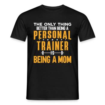 Fitness Workout Motivation Personal Trainer - Men's T-Shirt - black - Front - AI Model Male 178 light (178cm)