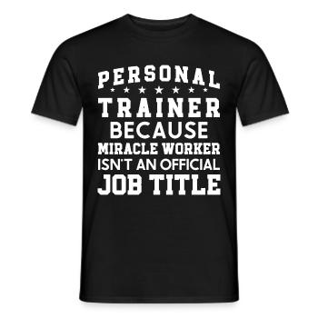 Fitness Workout Motivation Entraîneur personnel - T-shirt homme - noir - Devant - AI Model Male 178 light (178cm)