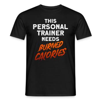 Fitness Workout Motivation Personal Trainer - Men's T-Shirt - black - Front - AI Model Male 178 light (178cm)