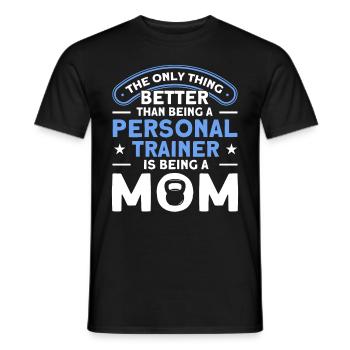 Fitness Workout Motivation Personal Trainer - Men's T-Shirt - black - Front - AI Model Male 178 light (178cm)
