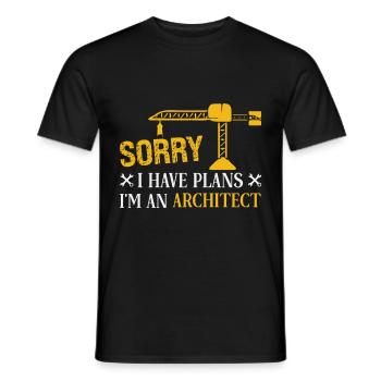 Architect Gift Profession Architecture Job Architect - Men's T-Shirt - black - Front - AI Model Male 178 light (178cm)