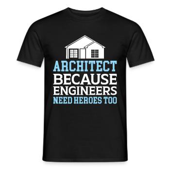 Architect Gift Profession Architecture Job Architect - Men's T-Shirt - black - Front - AI Model Male 178 light (178cm)