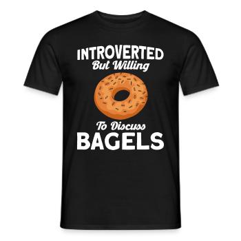 Bagel Food Gift Bagel - Men's T-Shirt - black - Front - AI Model Male 178 light (178cm)