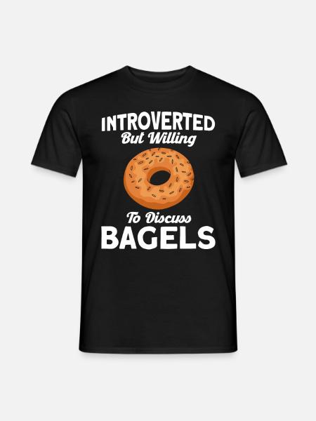 Bagel Food Gift Bagel - Men's T-Shirt - black