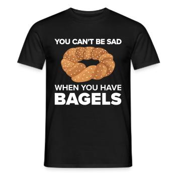 Bagel Food Gift Bagel - Men's T-Shirt - black - Front - AI Model Male 178 light (178cm)