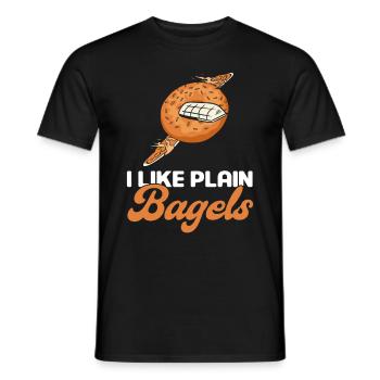 Bagel Food Gift Bagel - Men's T-Shirt - black - Front - AI Model Male 178 light (178cm)
