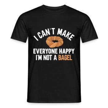 Bagel Food Gift Bagel - Men's T-Shirt - black - Front - AI Model Male 178 light (178cm)