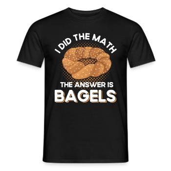 Bagel Food Gift Bagel - Men's T-Shirt - black - Front - AI Model Male 178 light (178cm)