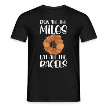 Bagel Food Gift Bagel - Men's T-Shirt - black - Front - AI Model Male 178 light (178cm)