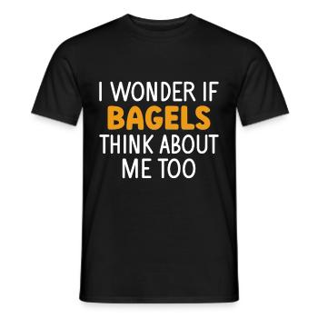Bagel Essen Geschenk Bagel - Männer T-Shirt - Schwarz - Vorne - AI Model Male 178 light (178cm)