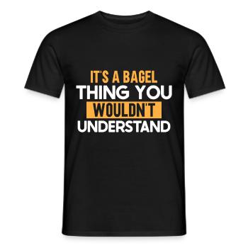 Bagel Food Gift Bagel - Men's T-Shirt - black - Front - AI Model Male 178 light (178cm)
