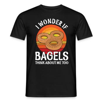 Bagel Essen Geschenk Bagel - Männer T-Shirt - Schwarz - Vorne - AI Model Male 178 light (178cm)
