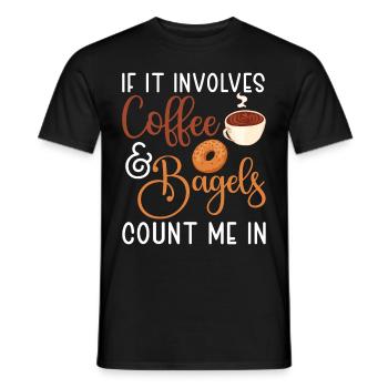 Bagel Food Gift Bagel - Men's T-Shirt - black - Front - AI Model Male 178 light (178cm)