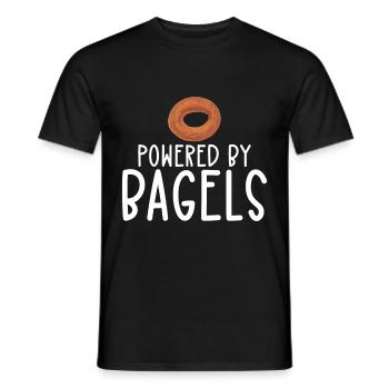 Bagel Food Gift Bagel - Men's T-Shirt - black - Front - AI Model Male 178 light (178cm)