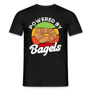 Bagel Food Gift Bagel - Men's T-Shirt - black - Front - AI Model Male 178 light (178cm)