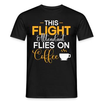 Personnel de cabine de l’hôtesse de l’air hôtesse de l’air - T-shirt homme - noir - Devant - AI Model Male 178 light (178cm)