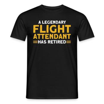 Personnel de cabine de l’hôtesse de l’air hôtesse de l’air - T-shirt homme - noir - Devant - AI Model Male 178 light (178cm)