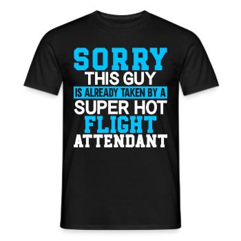 Personnel de cabine de l’hôtesse de l’air hôtesse de l’air - T-shirt homme - noir - Devant - AI Model Male 178 light (178cm)