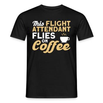 Personnel de cabine de l’hôtesse de l’air hôtesse de l’air - T-shirt homme - noir - Devant - AI Model Male 178 light (178cm)
