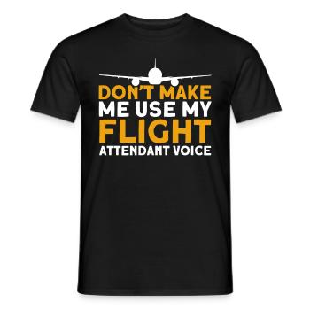 Personnel de cabine de l’hôtesse de l’air hôtesse de l’air - T-shirt homme - noir - Devant - AI Model Male 178 light (178cm)
