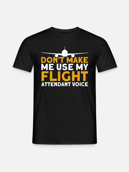 Flight Attendant Stewardess Cabin Crew - Men's T-Shirt - black
