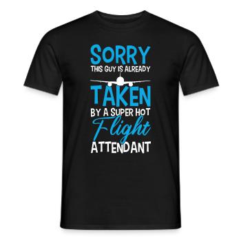 Personnel de cabine de l’hôtesse de l’air hôtesse de l’air - T-shirt homme - noir - Devant - AI Model Male 178 light (178cm)