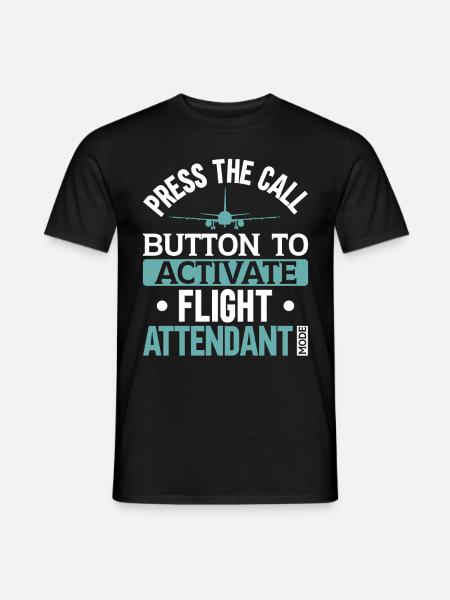 Flight Attendant Stewardess Cabin Crew - Men's T-Shirt - black