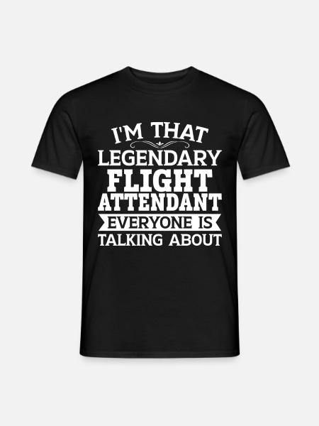 Flight Attendant Stewardess Cabin Crew - Men's T-Shirt - black