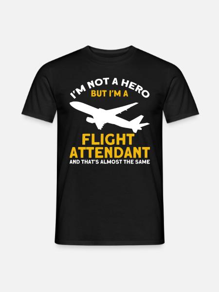 Flight Attendant Stewardess Cabin Crew - Men's T-Shirt - black