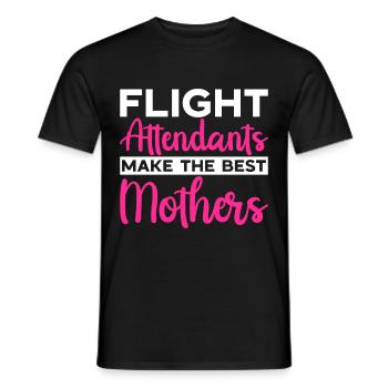 Personnel de cabine de l’hôtesse de l’air hôtesse de l’air - T-shirt homme - noir - Devant - AI Model Male 178 light (178cm)