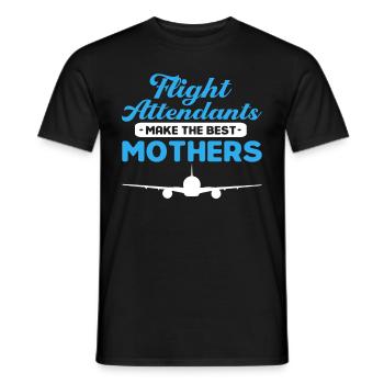 Personnel de cabine de l’hôtesse de l’air hôtesse de l’air - T-shirt homme - noir - Devant - AI Model Male 178 light (178cm)