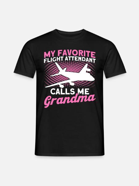 Assistente di volo Hostess equipaggio di cabina - T-shirt uomo - nero