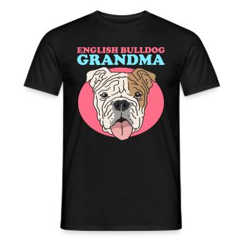 Deutsch Bulldog Grandma Dog Owner Cadeau - T-shirt homme - noir - Devant - AI Model Male 178 light (178cm)