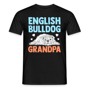 Deutsch Bulldog Grandpa Dog Owner Gift - Men's T-Shirt - black - Front - AI Model Male 178 light (178cm)